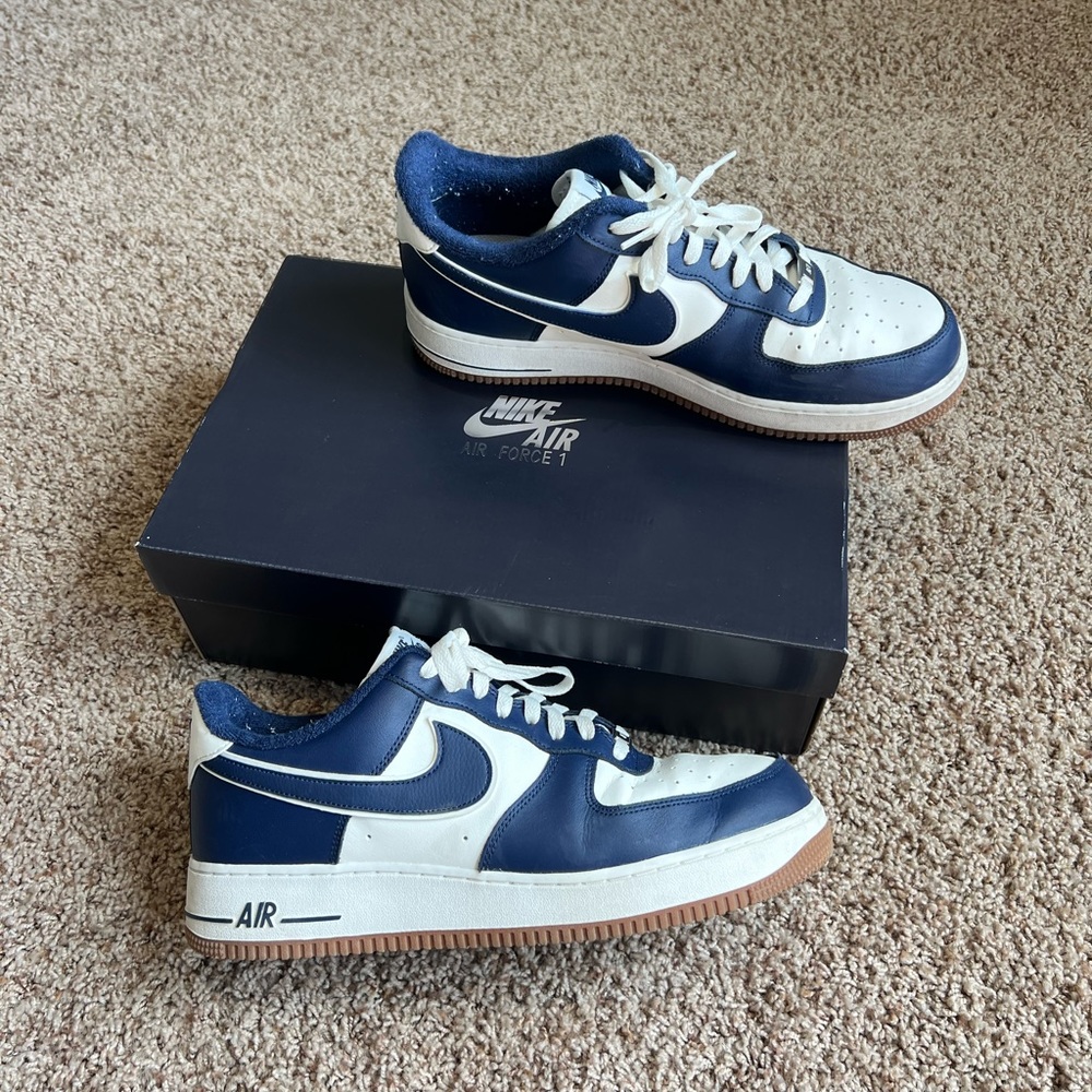 Navy and cream AF1 size 12 mens